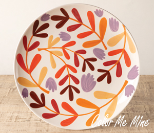 Color Me Mine - Culver City Fall Floral Charger
