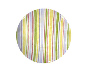 Color Me Mine - Culver City Striped Fall Plate
