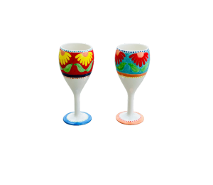 Color Me Mine - Culver City Floral Wine Glass Set